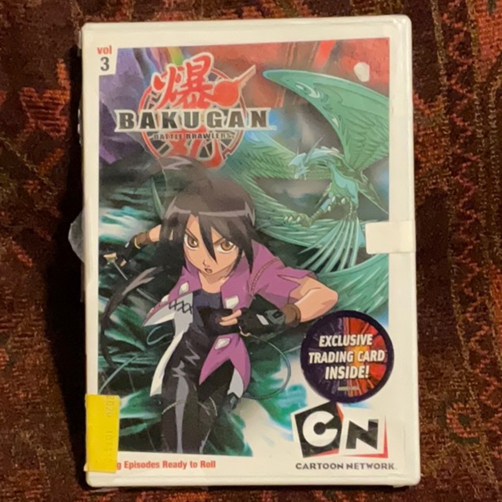 BAKUGAN VOLUME 3 DVD FACTORY SEALED WITH TRADING CARD